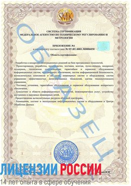 Образец сертификата соответствия (приложение) Мурманск Сертификат ISO 27001